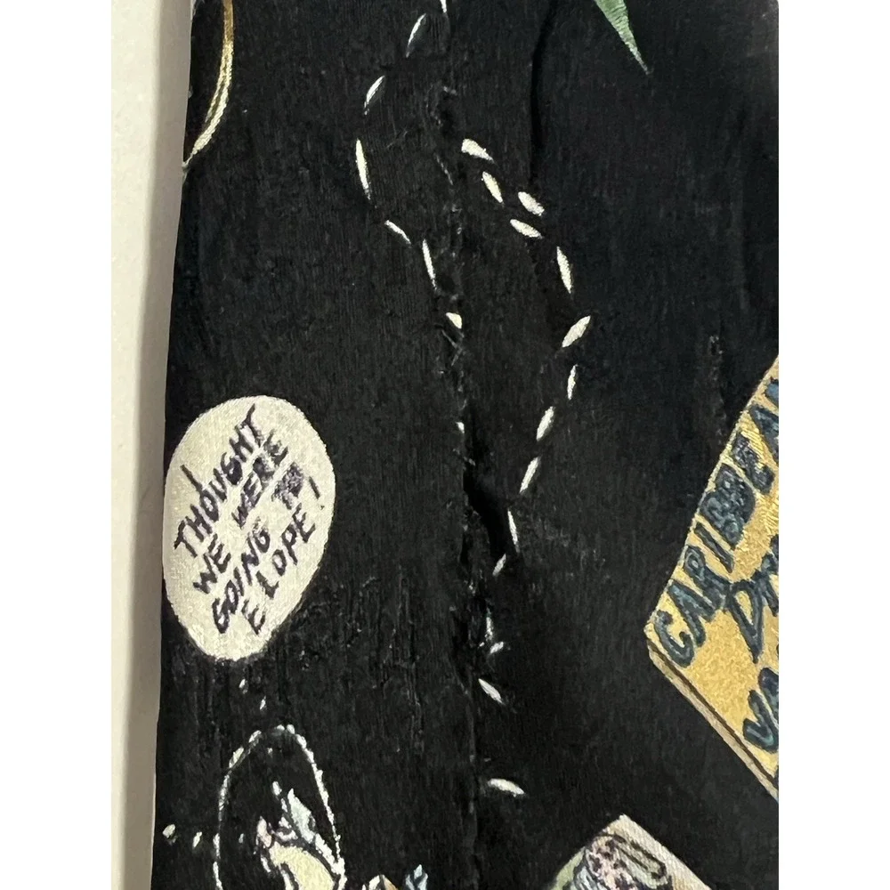 Vintage 1995 Nicole Miller Father of the Bride Wedding Theme Silk Neck Tie